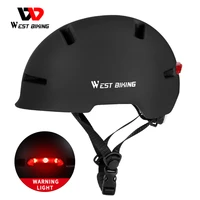 west biking bicycle helmet cycling safe cap led light rechargeable men women for bike electric cars motorcycle scooter mtb
