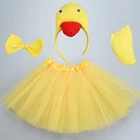 Детская желтая, белая, с животными, утка, Ранняя повязка на голову, юбка, день рождения, Пурим, пасхальный реквизит для косплея