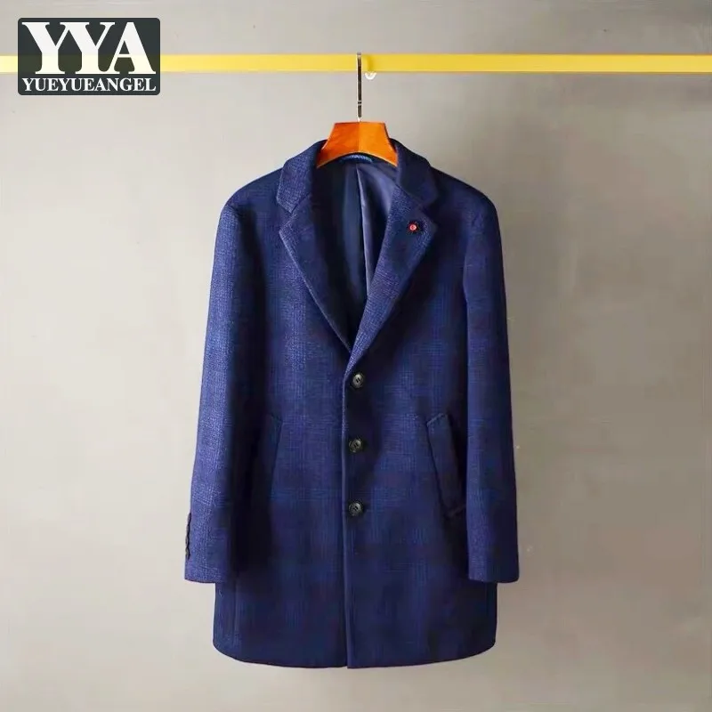 

Куртка-карго мужская клетчатая, однобортная приталенная, шерстяная, средней длины, Офисная верхняя одежда, в винтажном стиле, осень