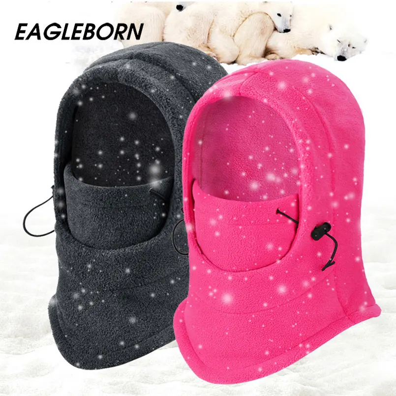 Зимняя теплая тактическая Флисовая Балаклава шапка ожерелье Мужская