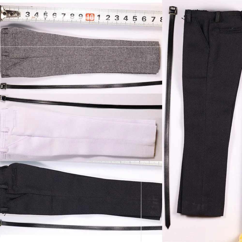 Модель мужской одежды в масштабе 1/6 Костюмные брюки с поясом 3 цвета подходит для