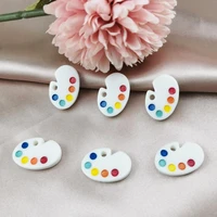 20pcs palette resin charms findings diy crafts earring keychain necklace decor handmade jewelry make painting board pendants