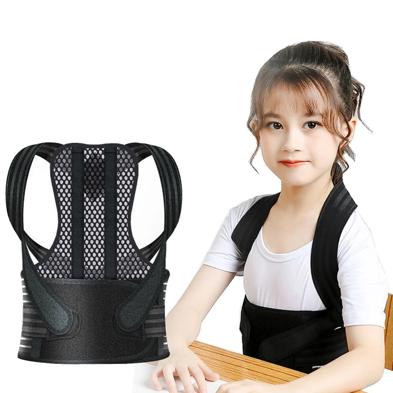 

Steel Bar Shoulder Anti-Hunchback Posture Corrector Upper Back Brace Lumbar Support Straightener Belt Student Children Boy Girl