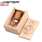 Флэш-накопитель JASTER деревянный с бесплатным логотипом, USB 3,0, 4 ГБ, 8 ГБ, 16 ГБ, 32 ГБ, 64 ГБ, 128 ГБ