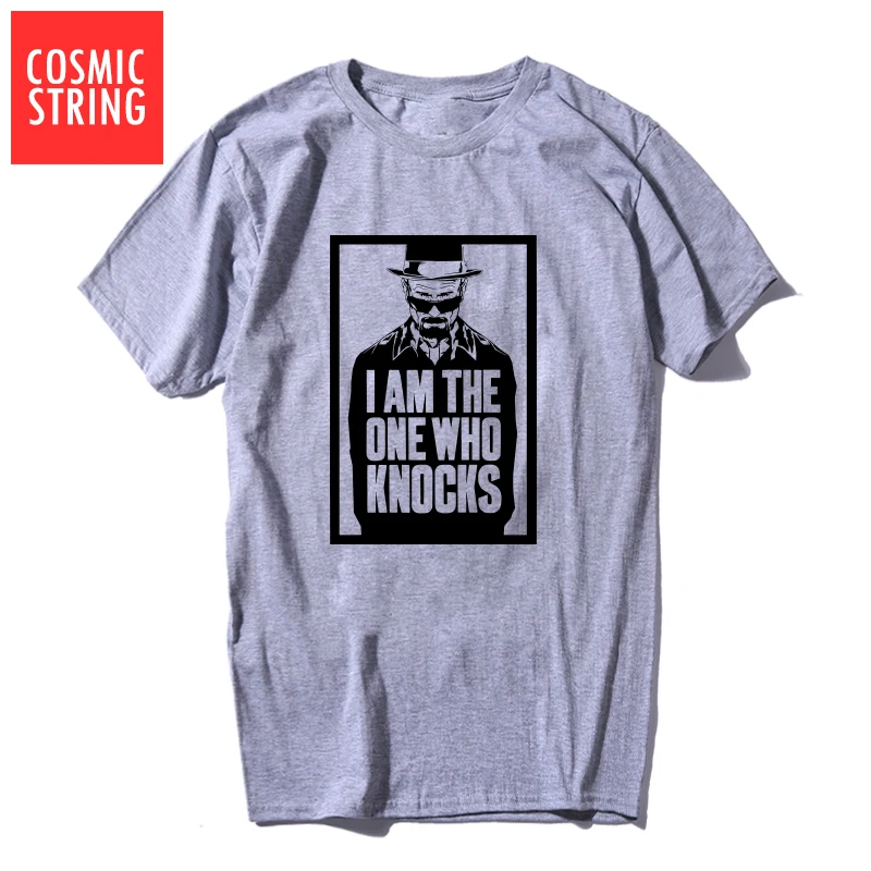Космическая струна 100% хлопок короткий рукав Уолтер белый Принт мужская футболка