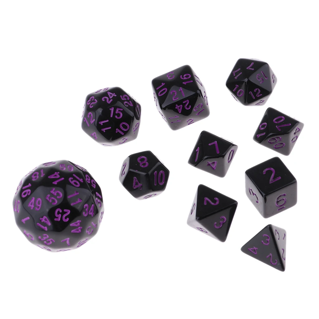 10 шт. акриловые многогранные кубики для Dungeons и Dragons Dice вечерние игровые автоматы |