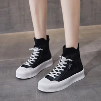 fashion high top sneakers shoes women 2021 platform spring autumn breathable comfort student casual vulcanize shoe high qualtiy