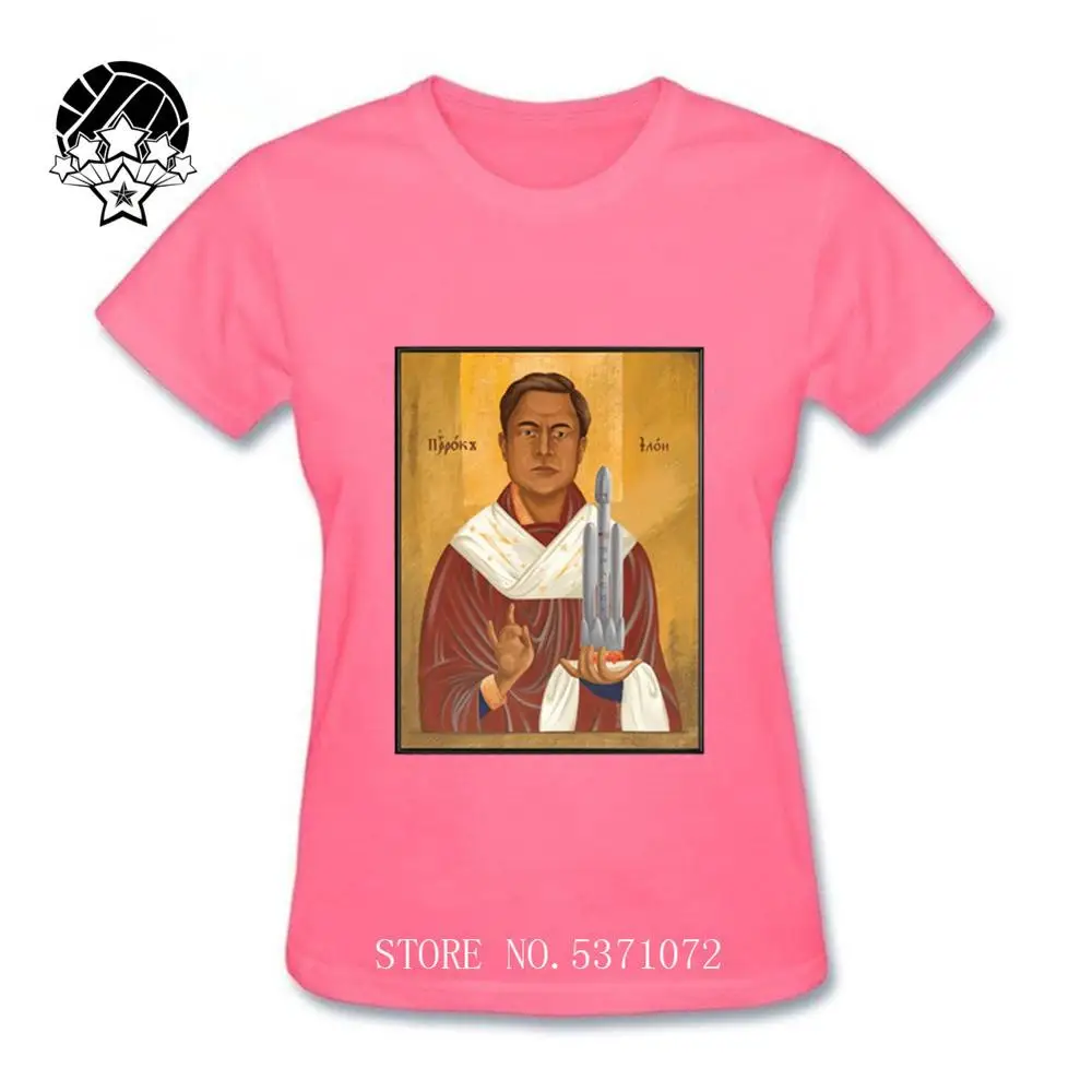 pink Забавная футболка Elon Musk in Saint, винтажные футболки StarmanX, женские футболки SpaceX Immigrating to Mars Starman Car, футболка с коротким рукавом - Цвет: pink