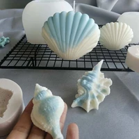 handmade candle making plaster mold 3d shell candle mold aroma candle mold silicone mold decorative ornaments