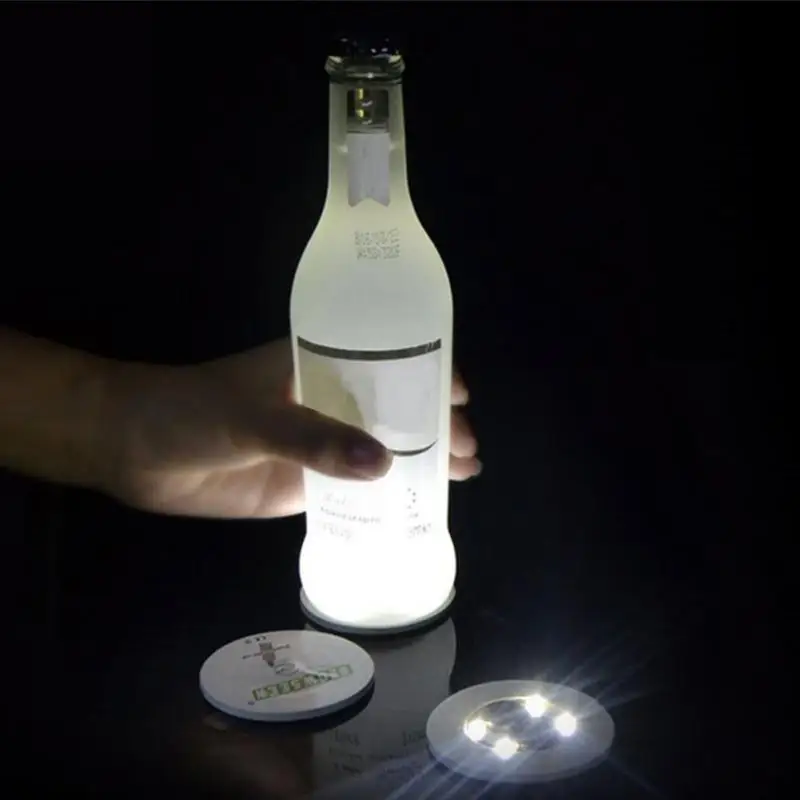 1 шт. наклейки на бутылки подстаканники огни на батарейках светодиодный вечерние стаканчики для напитков коврик Рождественская Ваза год Хэллоуин украшения огни