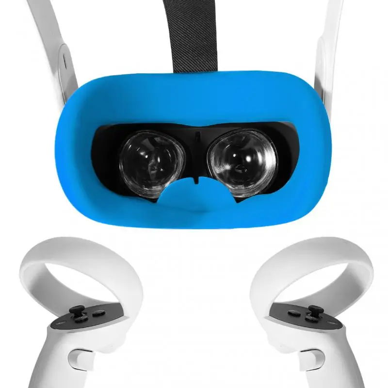 

Мягкая силиконовая маска для глаз, Накладка для Oculus Quest 2 VR-гарнитуры, дышащий, защита от пота, защита глаз от света