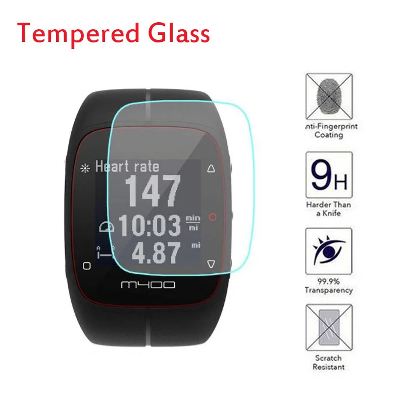 

For Polar M400 M430 SmartWatch Sport Watch Toughened Full Screen Protector Cover Tempered Glass Clear Protective Film Guard