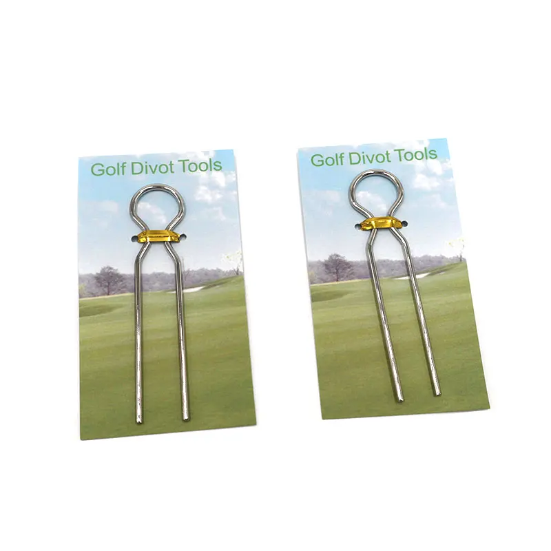 5 шт. Серебряный/Золотой Новый дизайн гольф простой Divot Инструмент |