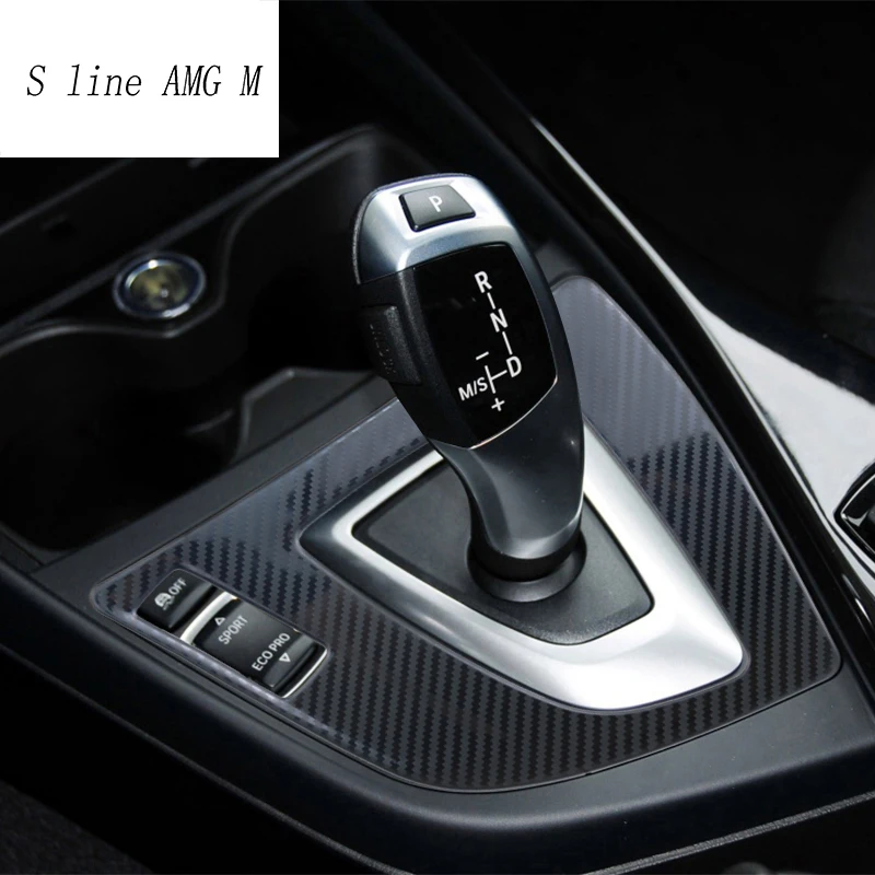 

Car Styling for BMW F20 F21 LHD Car Interior Carbon Fiber Gear Shift Panel Frame Covers Trim Auto Stickers 1 Series Accessories
