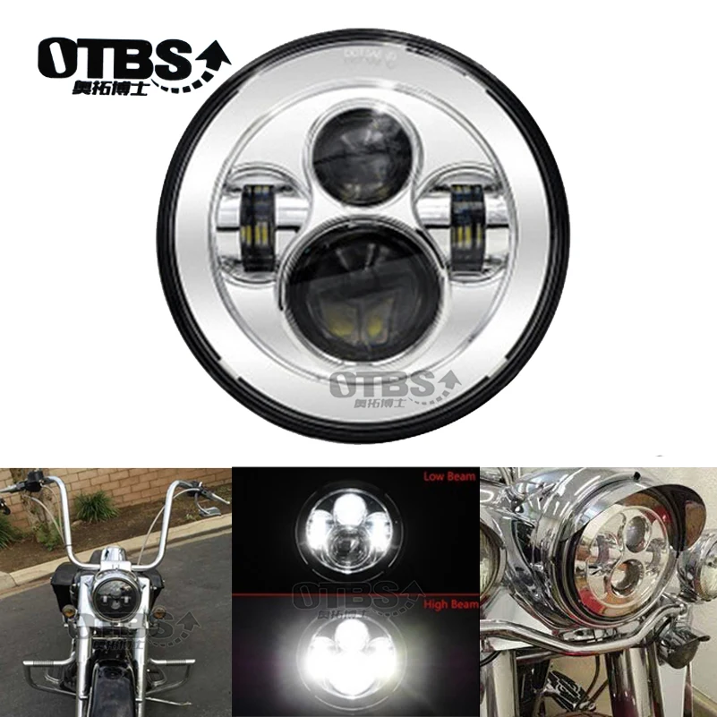 7 дюймовая светодиодная черная фара проектора для Motor Street Glide FLHX Touring/Yamaha V Star XVS 650