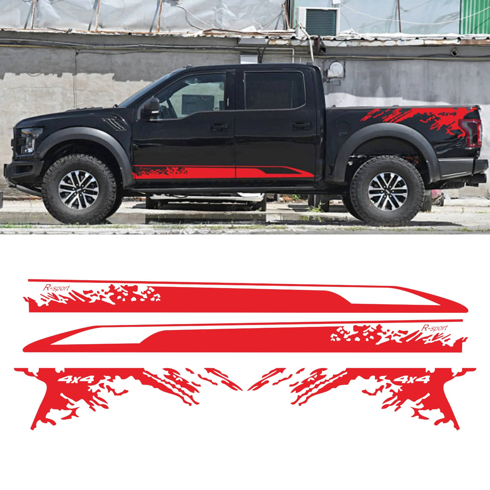 

4pcs Car Side Stickers Stylish Auto Vinyl Film Decoration Decal DIY Sport Waterproof Car Body Accessories