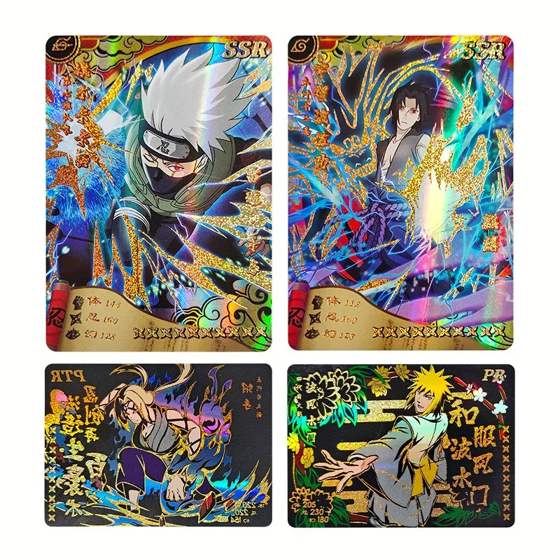 Tarjetas de Naruto Uzumaki Uchiha Sasuke Tcg, carta, Uzumaki, Sasuke, Haruno, Sakura, Hatake, Kakashi, regalo para ni&ntilde;os-2