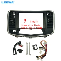 LEEWA Car 2Din Fascia Frame Adapter & Audio Wiring Harness With Canbus Box For Nissan Teana 9" Big Screen Dash Panel Frame Kit