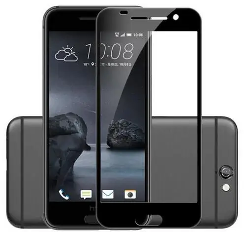 

full cover white golden black premium tempered glass for htc one a9 / aero / a9w screen protector color protective film guard