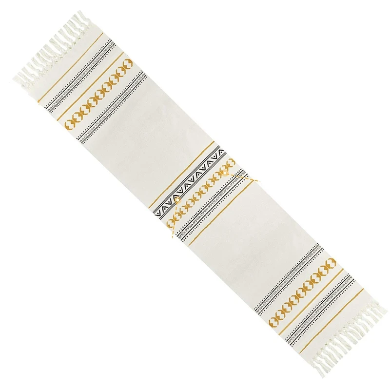 

Table Runner,Cotton Crochet Lace Table Runner With Tassels,For Home&Farmhouse Table,35X180cm Promotion