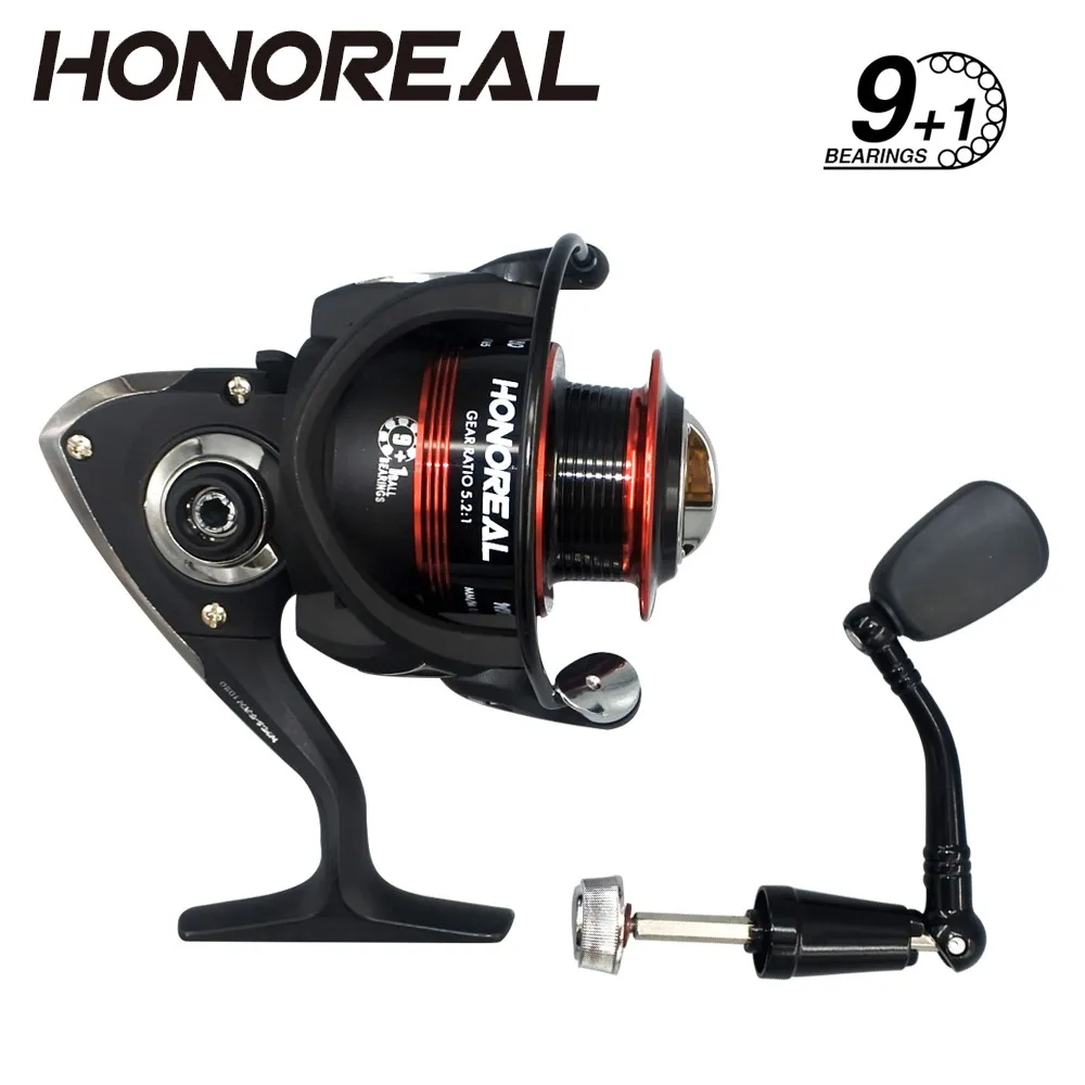 Рыболовная спиннинговая катушка Honoreal рыболовные колеса подъем 9 + 1 подшипниковые