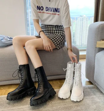 

Зимние женские ботинки Martens с подходящим ко всему ремешком, винтажные британские мотоциклетные ботинки