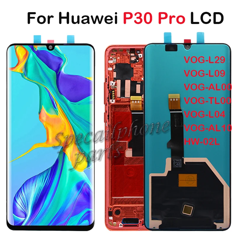 

Amoled For Huawei P30 Pro New Edition LCD Display with frame Touch Screen Digitizer for huawei p30 pro VOG-L29 HW-02L display