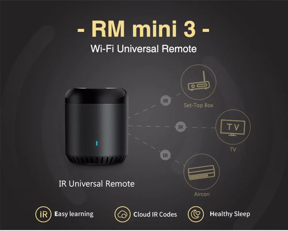Broadlink 3 RM Mini3 Универсальный wifi ИК интеллектуальный пульт дистанционного управления автоматический переключатель совместим с Alexa Google Home умный дом