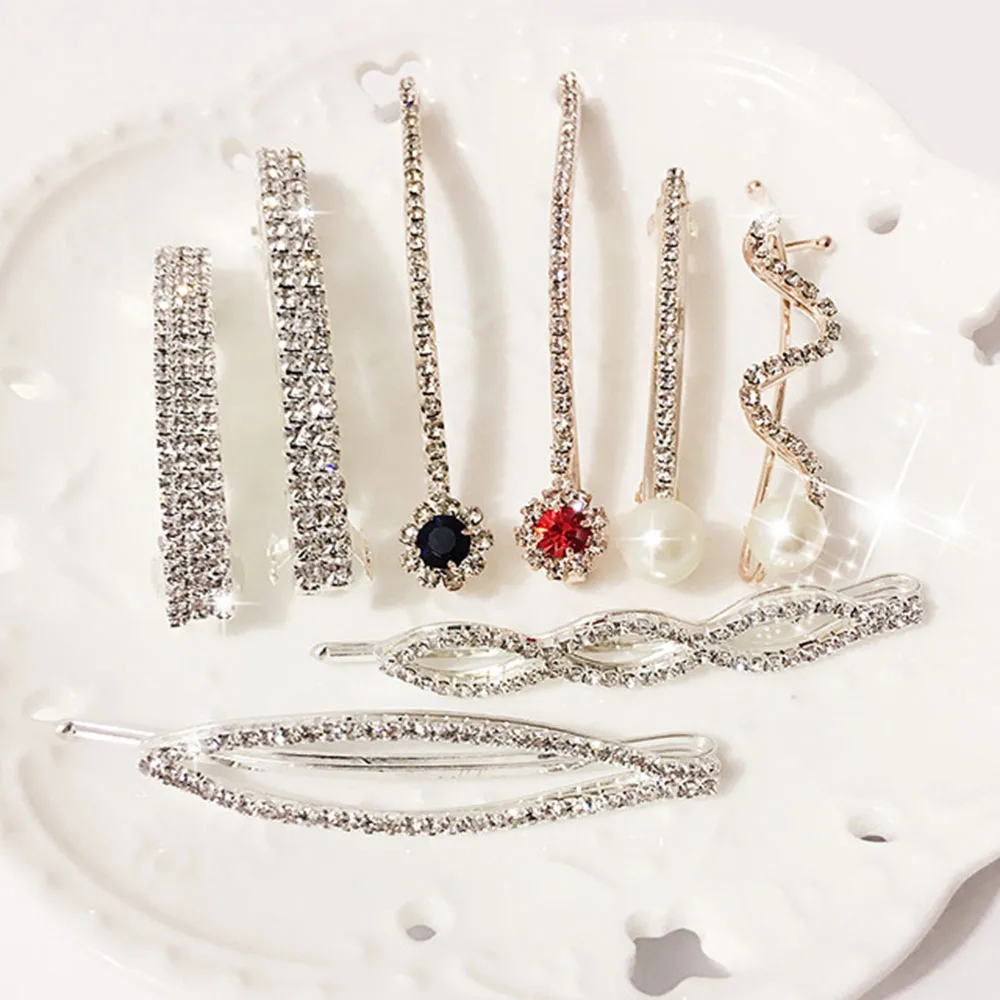 2019 Новая девушка шпилька с украшением в виде кристаллов элегантность волос