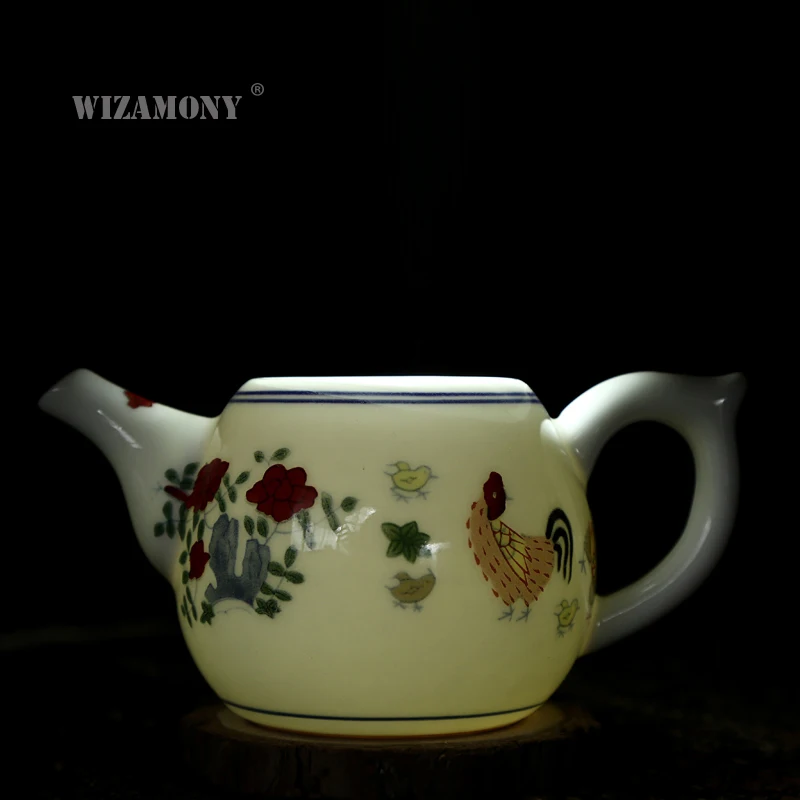 WIZAMONY Китайский Цзиндэчжэнь чайный набор кунг-фу gaiwan Чайник чашки яркая кружка