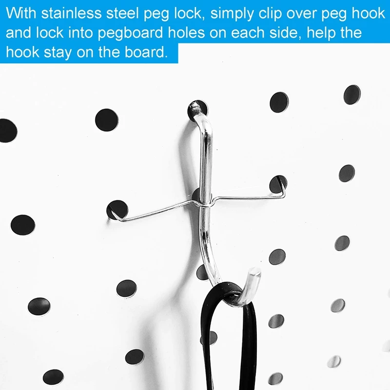 

Peg board 120Pcs16 Different Types of Pegboard Hooks Include Plastic Bins, Pegboard Bins, Organizer, for Garage
