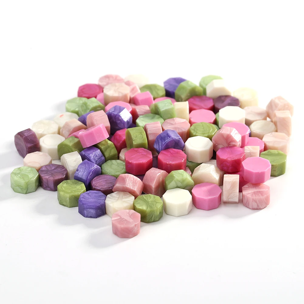 100 шт. Восьмиугольные восковые бусины в стиле ретро восковая печать штамп для