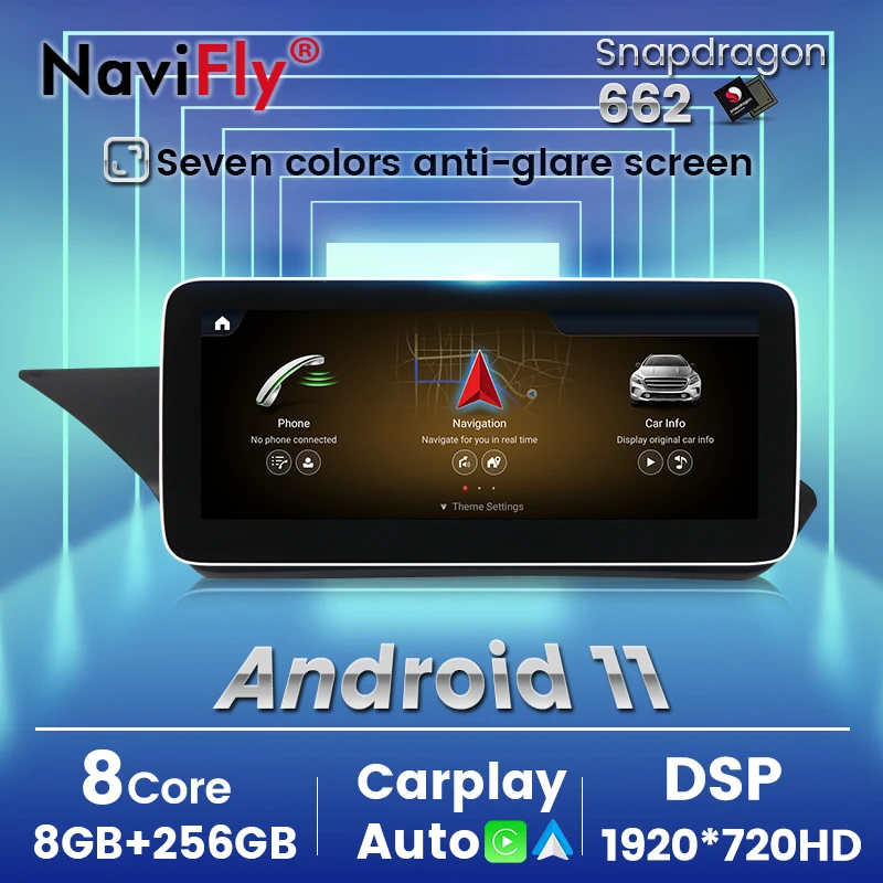 8G 256G Android 11 DSP Автомобильный DVD Радио GPS навигация Мультимедиа для Mercedes Benz E Class W212 E200