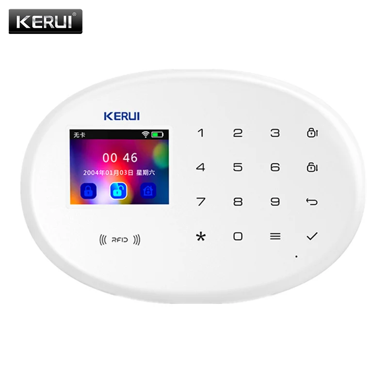 Домашняя охранная сигнализация KERUI W20 Wi Fi GSM 2 4 дюйма TFT цветная сенсорная панель