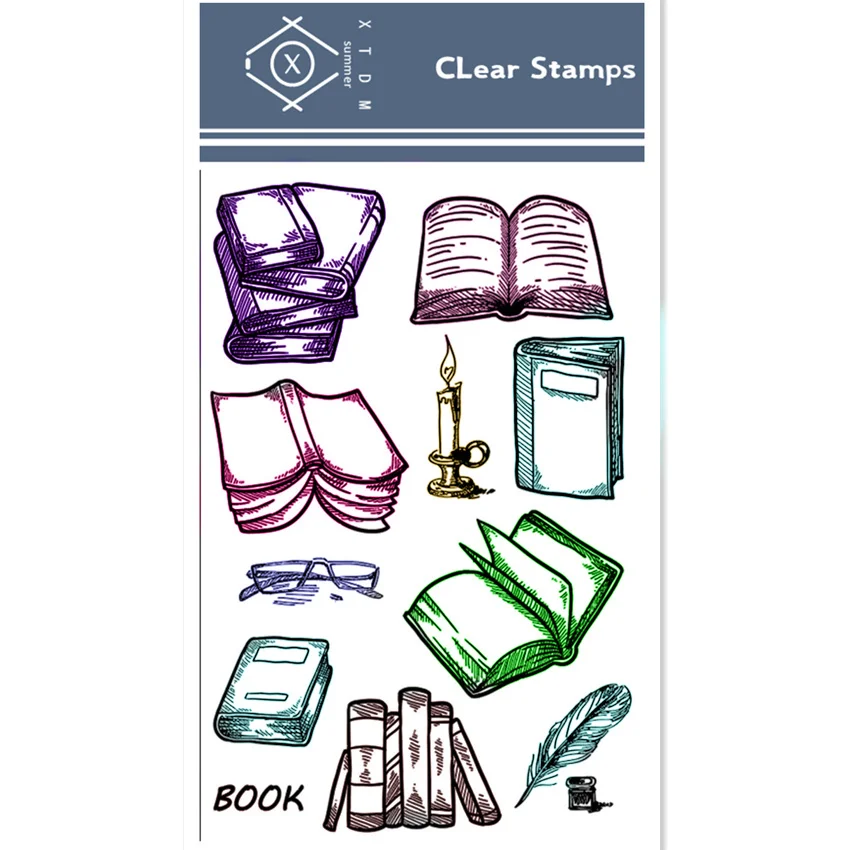 Прозрачные силиконовые штампы для книг размером 11 х16 см | Дом и сад