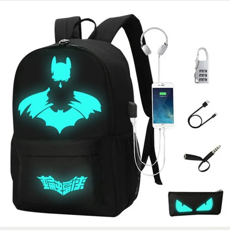 SHYAA рюкзак для кросса, светящийся, usb зарядка, корейский рюкзак для компьютера, для школьников, для путешествий, для улицы