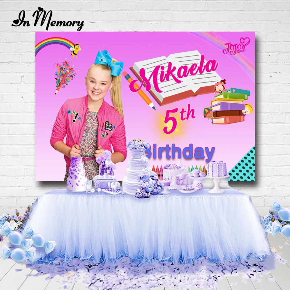 Фотофоны InMemory для празднования дня рождения девушек виниловые фотообои розового