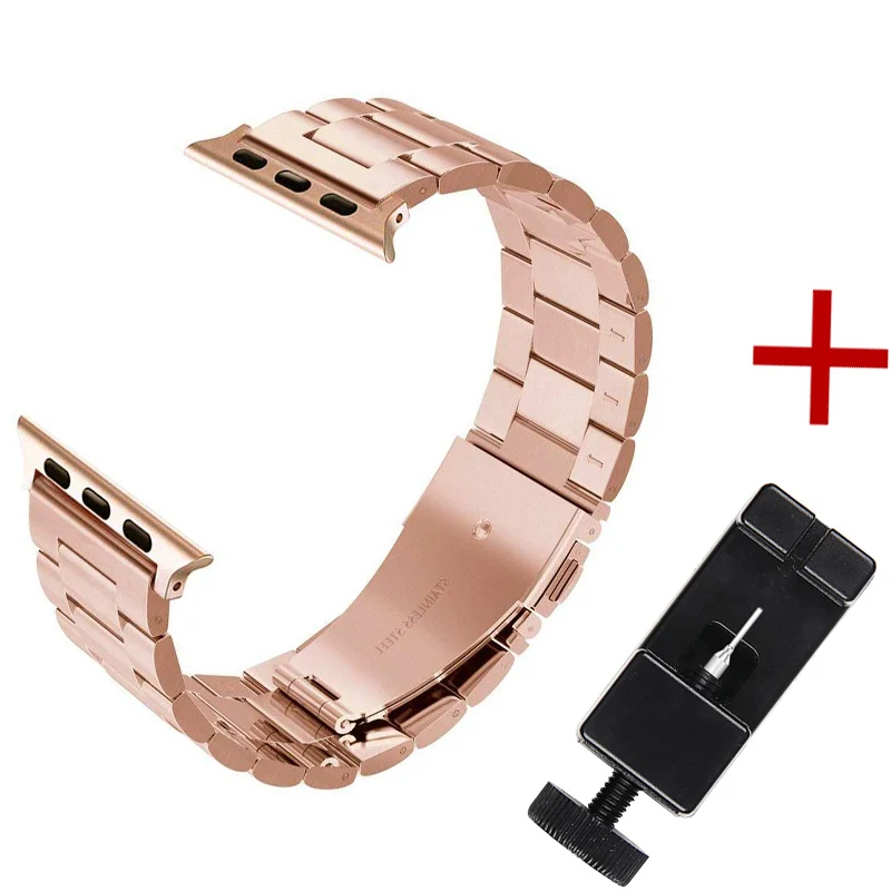 copper gold Oulucci ремешок из нержавеющей стали для apple watch ремешок 38 мм/40 мм/42 мм/44 мм сменный ремешок для apple watch 5/4/3/2 - Цвет ремешка: copper gold