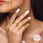 ROXI двенадцать созвездий патрон Star кольца для Для женщин 925 пробы Серебряное кольцо для мужчин широкий Лапша ювелирные изделия из драгоценных металлов, украшения подарок Anillos
