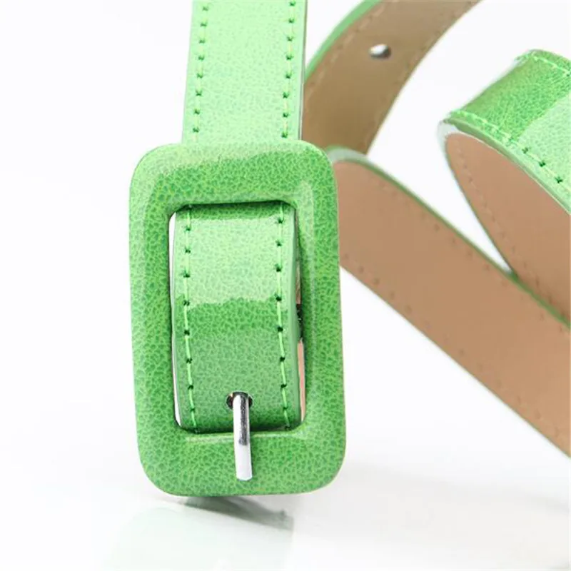

Fashion Candy Color PU Leather Belts Students Decorative Casual Tighten All-Match Lightweight Long Women Belt Solid Waistband