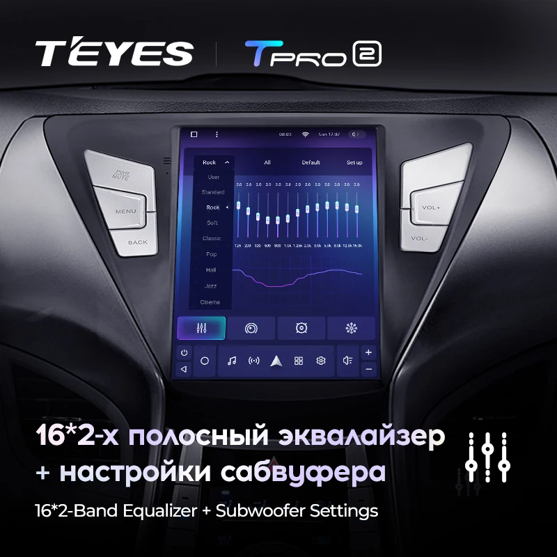 TEYES TPRO 2 Штатная магнитола For Хендай Элантра 5 JK GD MD UD Hyundai Elantra 2011 - 2015 Tesla style screen