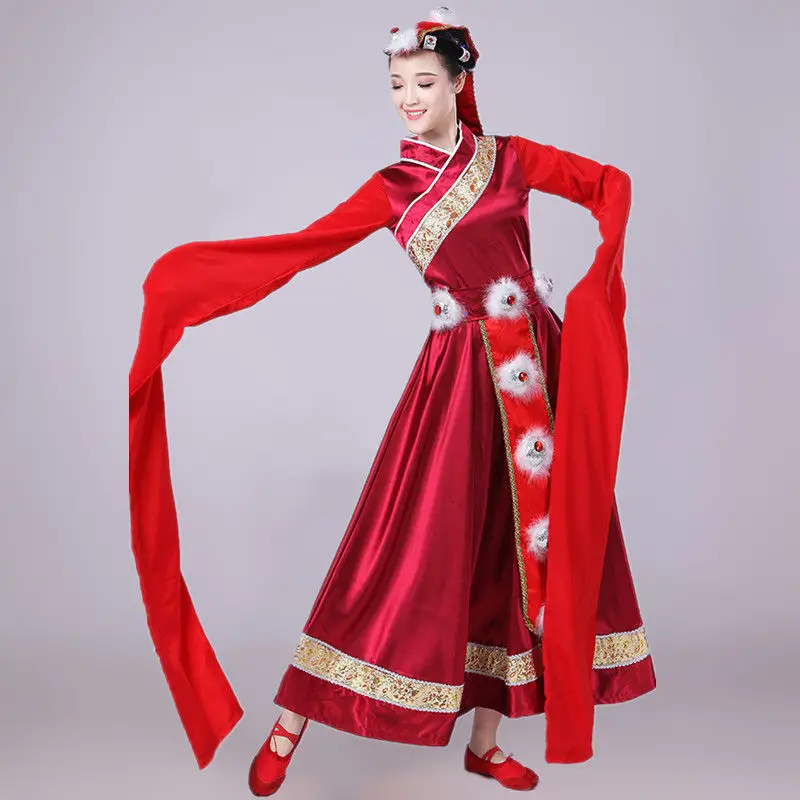 Костюм монгольской формы китайские костюмы народных танцев одежда платье для