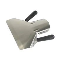 stainless steel food scoop shovel kitchen tools shovel fries burger packaging tool single double handles grip kitchen accessory
