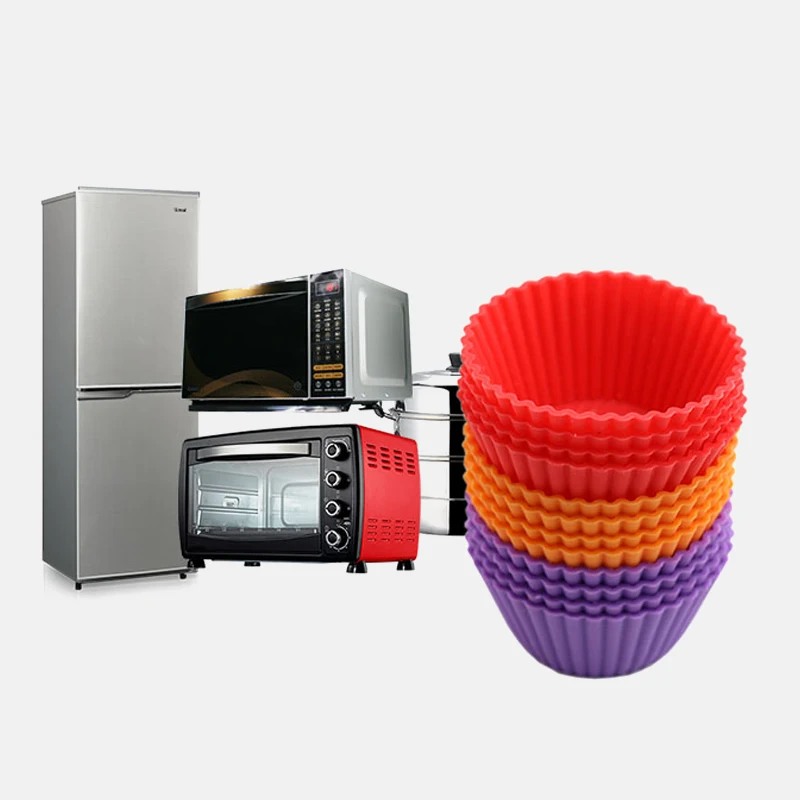 12 шт./компл. силиконовые формы для выпечки тортов круглой случайный цвет торта