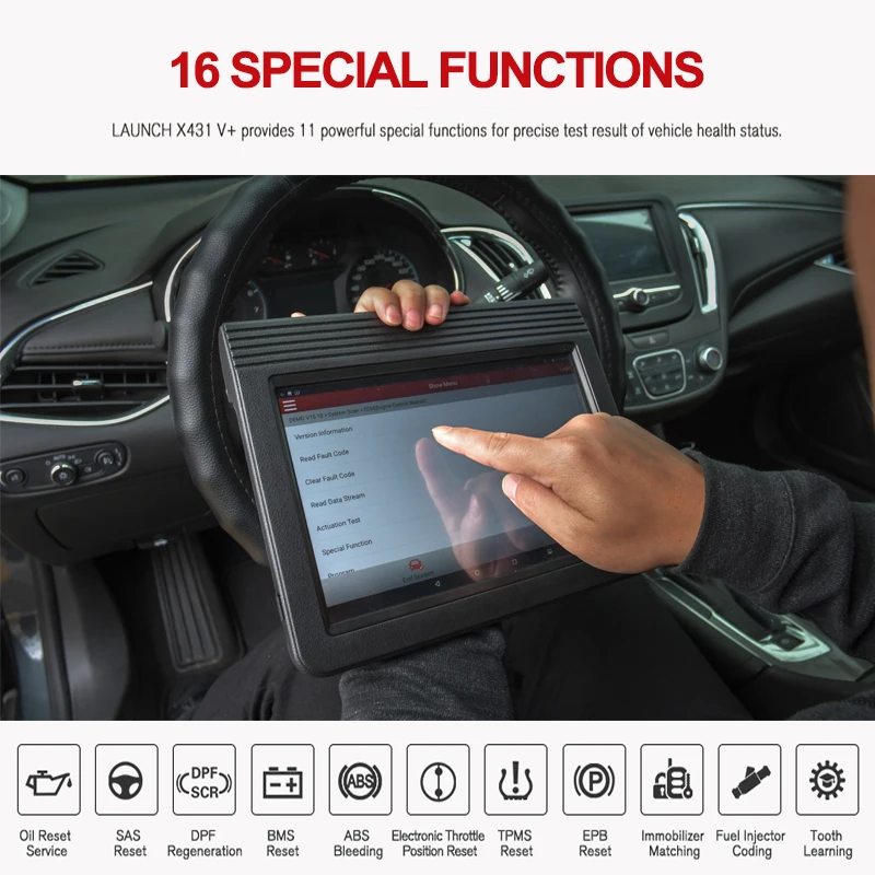 LAUNCH X431 V+ OBD2 автоматический диагностический инструмент X431 сканер OBD ЭБУ кодирование активация тест 16 специальных функций 2 года бесплатное обновление