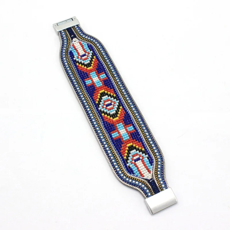 ABL208 широкий ручной работы семян из бисера Намагниченный бразильский Браслеты & с