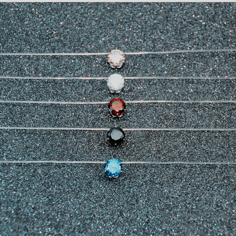 Ожерелье колье прозрачная подвеска в виде рыбьей лески женское невидимое