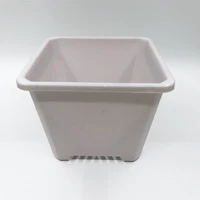 100pcslot d12xh9 5cm nursery pots white plastic planters square flowerherb holder good quality wholesale