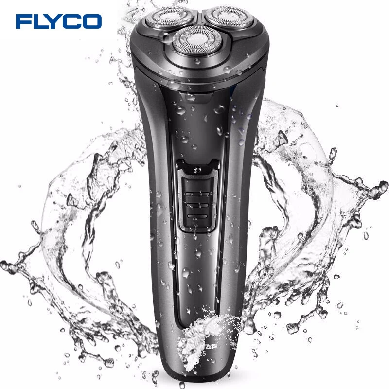 

Бритва FLYCO электробритва FS305 Мужская для мытья всего тела, умная перезаряжаемая машинка для бритья, триммер с тремя лезвиями для бороды