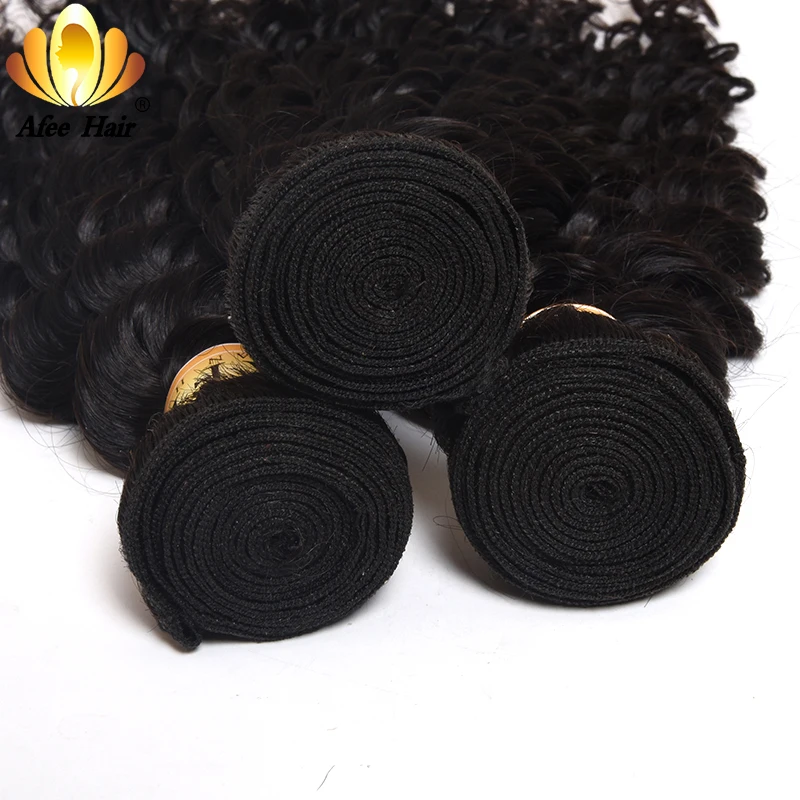 Aliafee малазийские волнистые пряди 3 100% человеческие волосы для наращивания не Реми